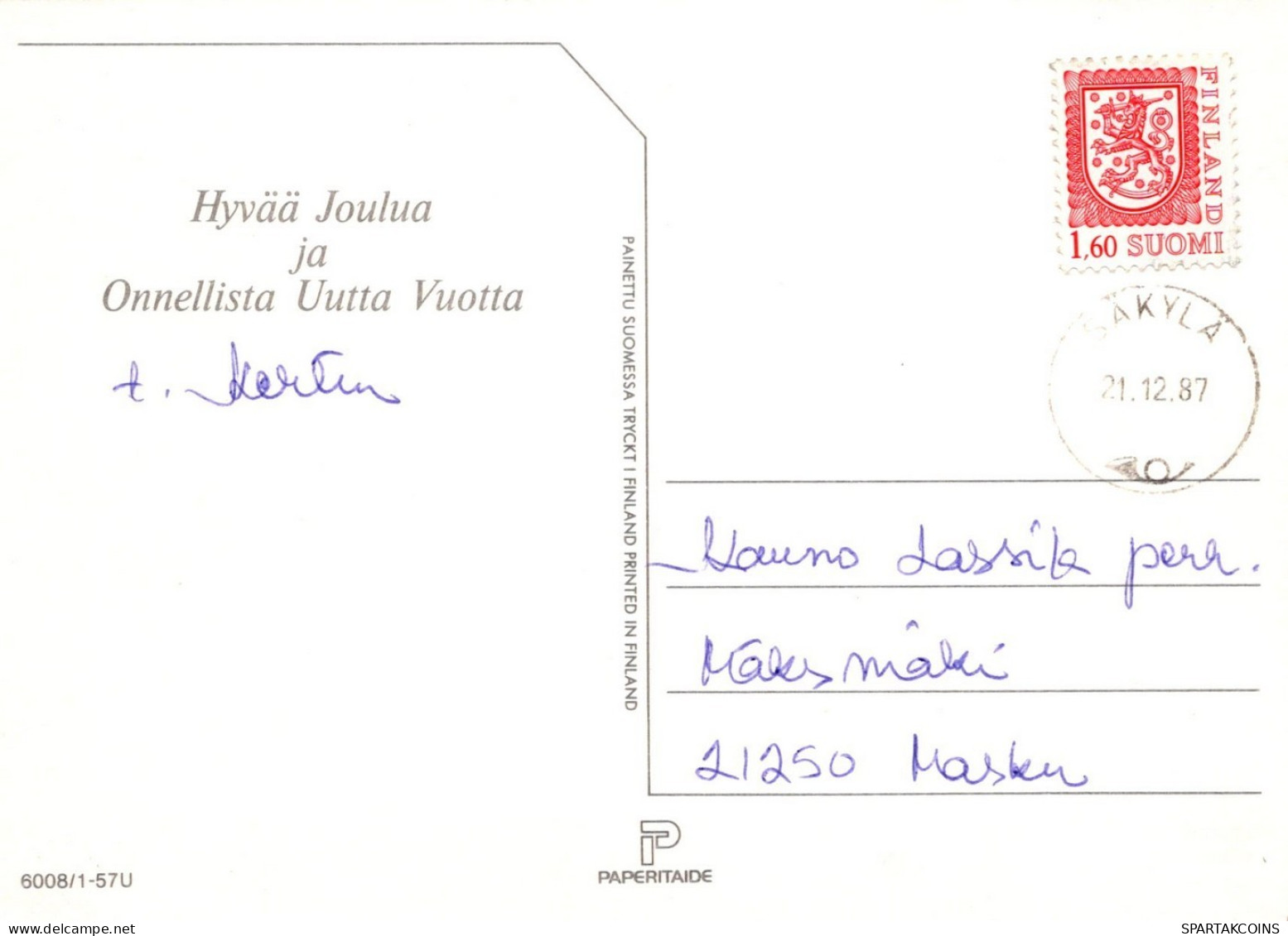 WEIHNACHTSMANN SANTA CLAUS WEIHNACHTSFERIEN Vintage Postkarte CPSM #PAJ521.A - Santa Claus