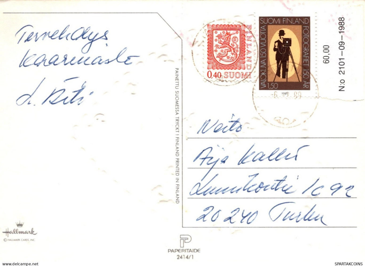 ÁNGEL NAVIDAD Vintage Tarjeta Postal CPSM #PAJ121.A - Engel