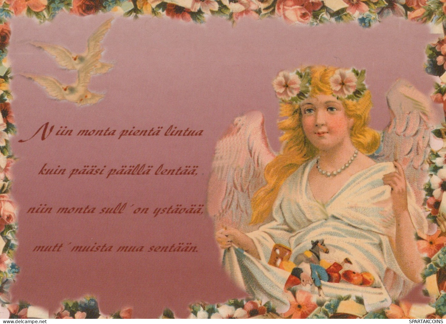 ANGEL CHRISTMAS Holidays Vintage Postcard CPSM #PAJ075.A - Angels