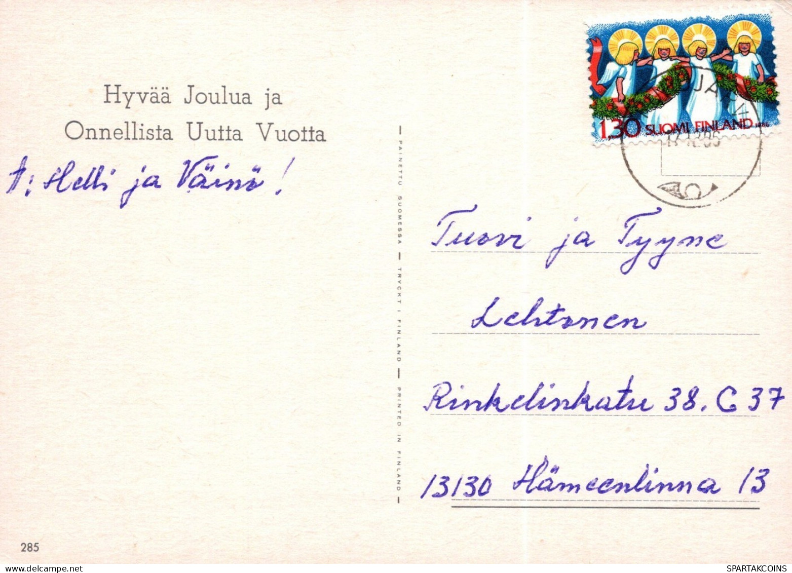 ÁNGEL NAVIDAD Vintage Tarjeta Postal CPSM #PAH957.A - Engelen