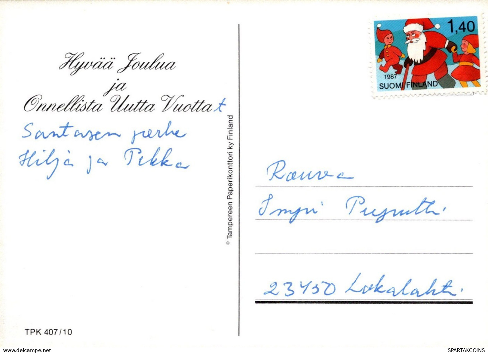 ÁNGEL NAVIDAD Vintage Tarjeta Postal CPSM #PAH824.A - Angeli