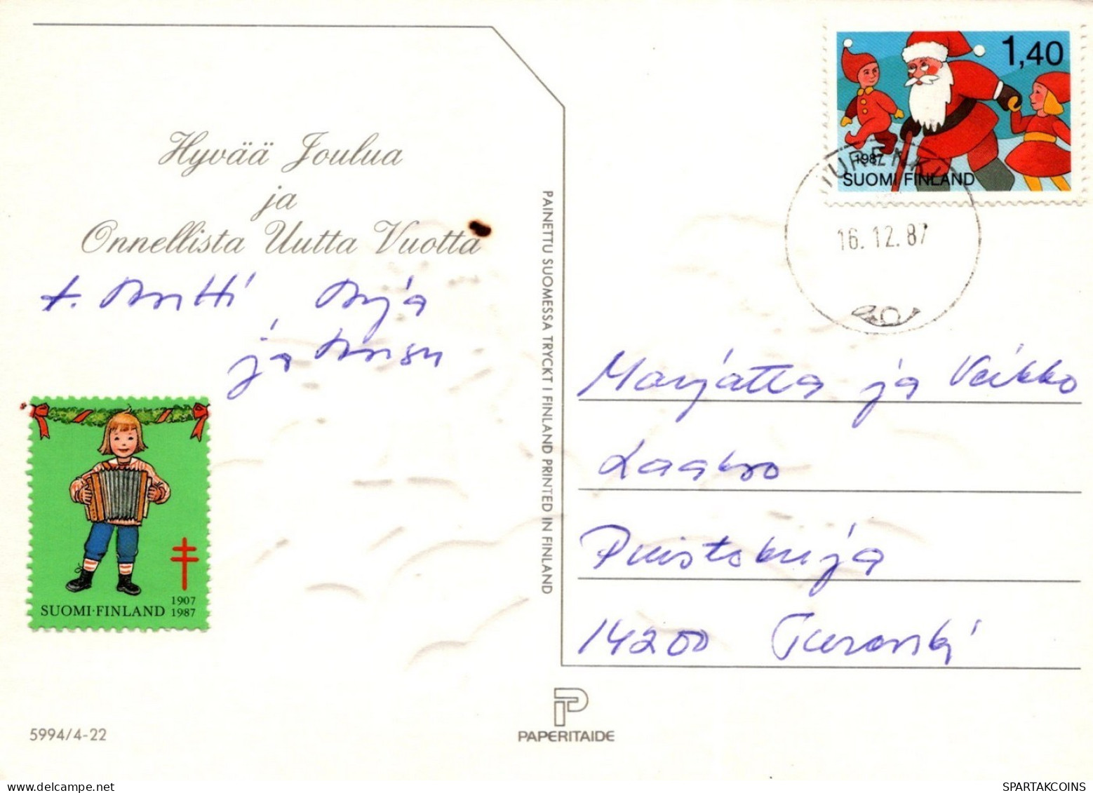 ANGELO Buon Anno Natale Vintage Cartolina CPSM #PAH031.A - Anges