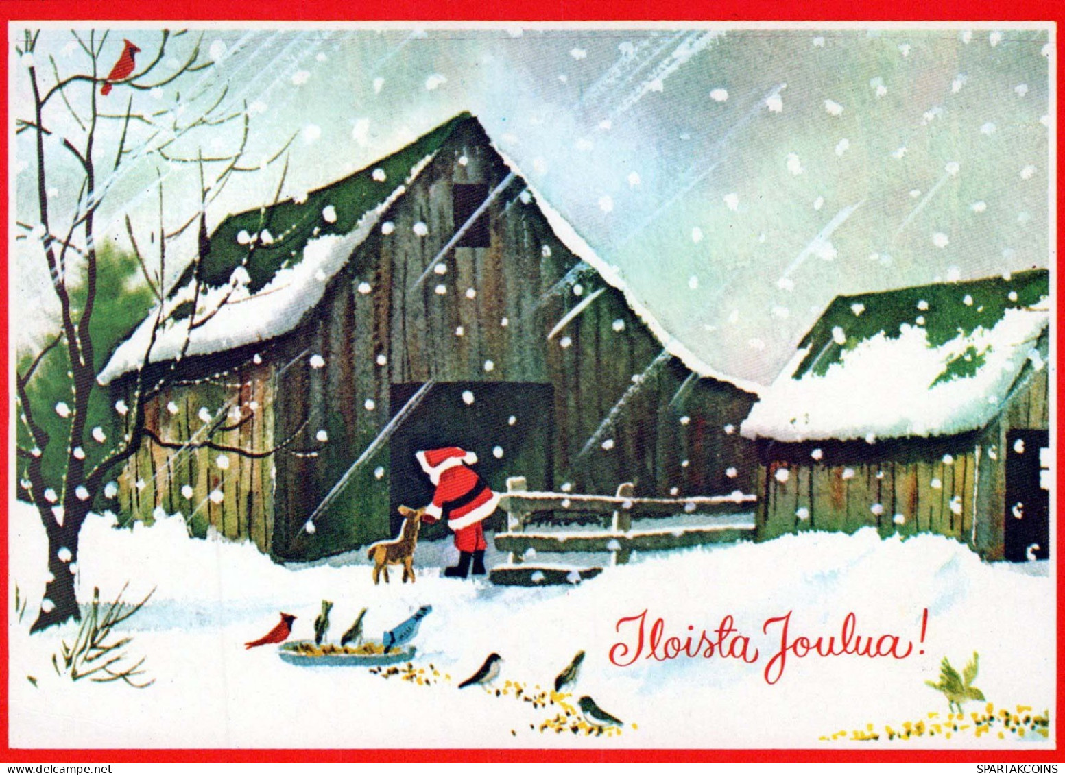 BABBO NATALE Buon Anno Natale GNOME Vintage Cartolina CPSM #PAY576.A - Santa Claus