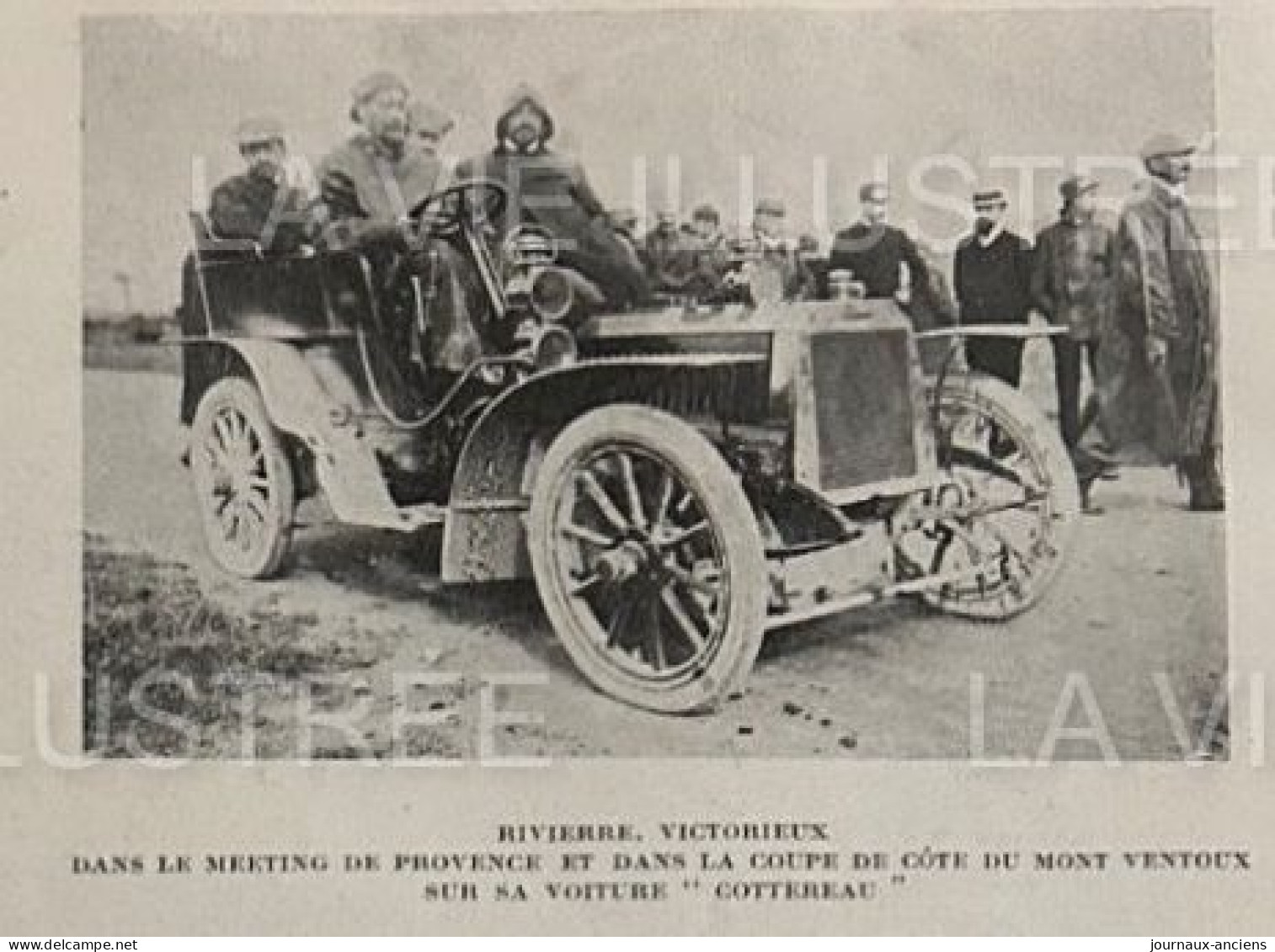 1905 COURSE AUTOMOBILE - MEETING DE PROVENCE - COUPE ROTHSCHILD - COLLOMB SUR VOITURE MORS PNEUS MICHELIN - 1900 - 1949