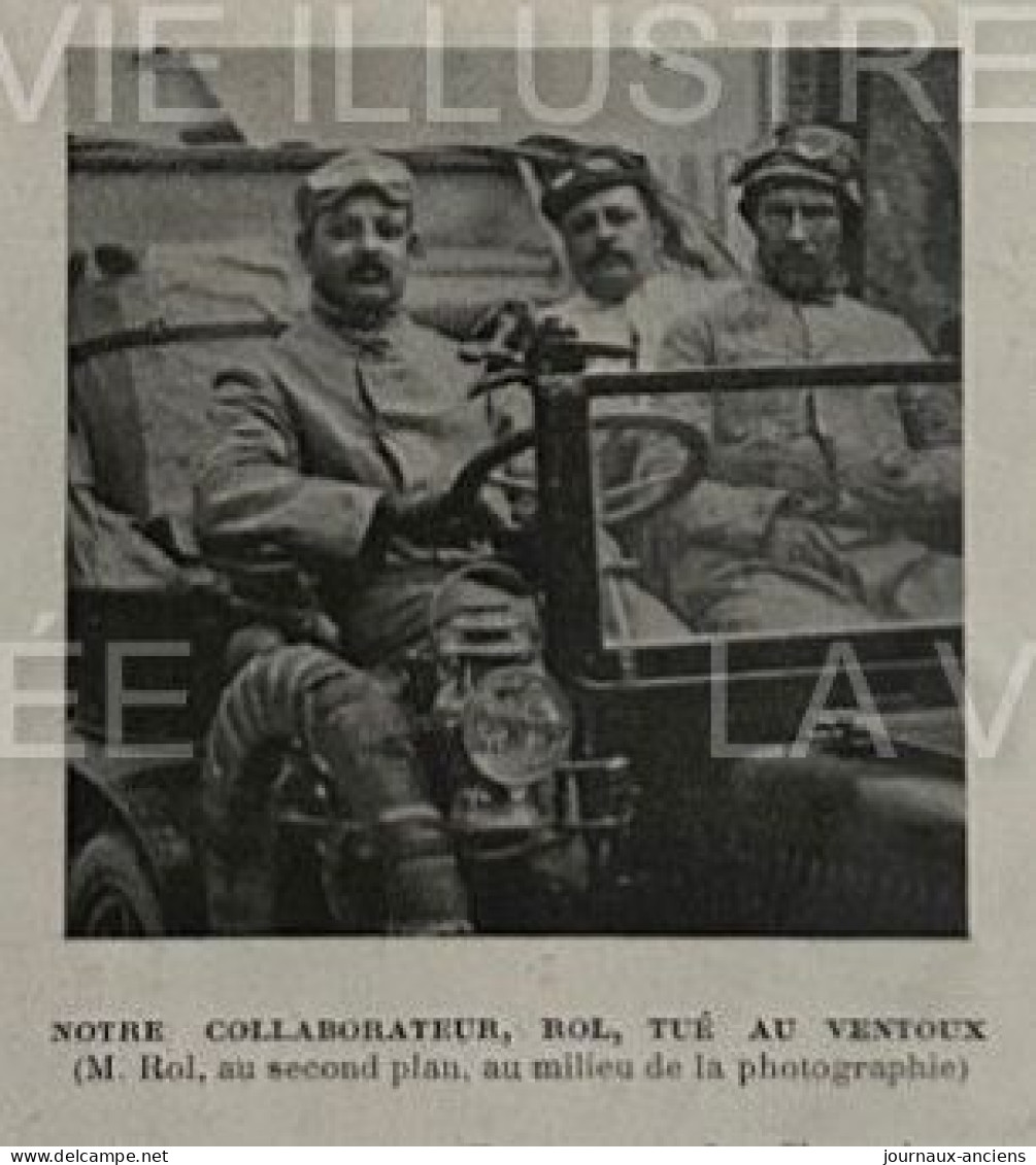 1905 COURSE AUTOMOBILE - MEETING DE PROVENCE - COUPE ROTHSCHILD - COLLOMB SUR VOITURE MORS PNEUS MICHELIN - 1900 - 1949