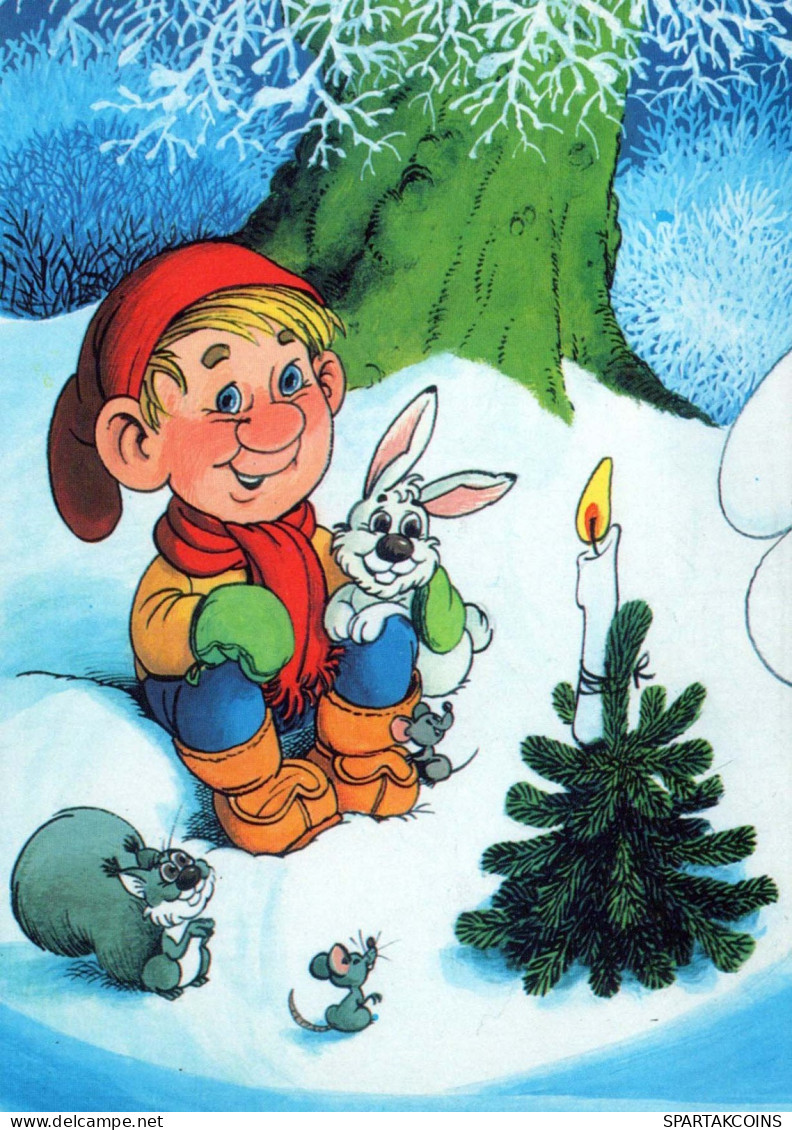 WEIHNACHTSMANN SANTA CLAUS Neujahr Weihnachten GNOME Vintage Ansichtskarte Postkarte CPSM #PAY178.A - Santa Claus