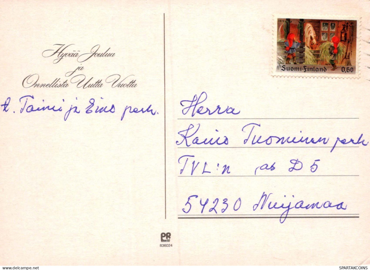 Feliz Año Navidad VELA Vintage Tarjeta Postal CPSM #PAV458.A - New Year