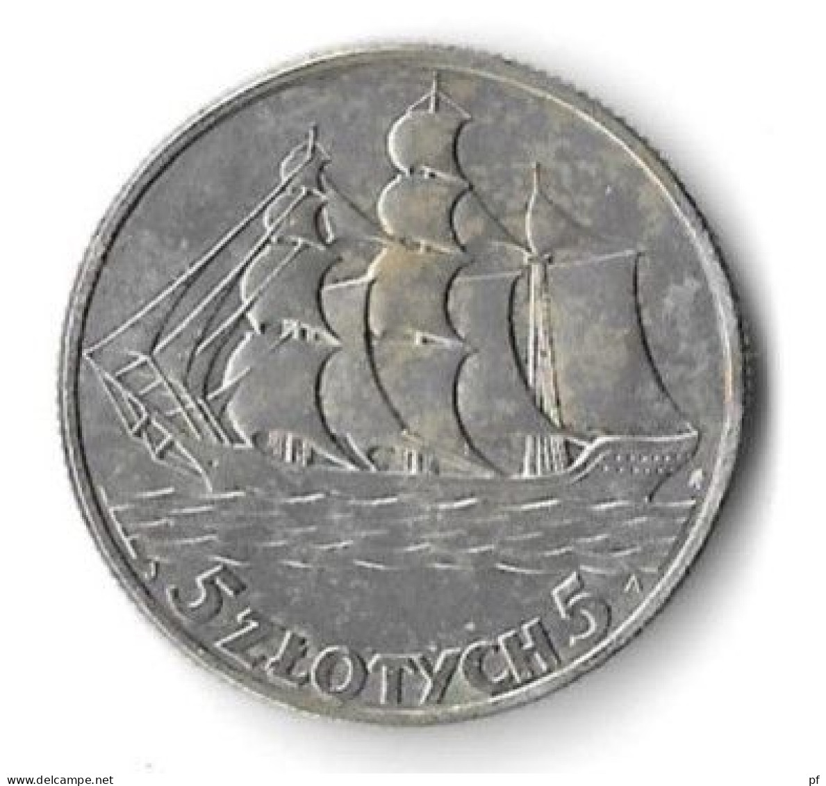 5 Zloty 1936 (Ag)  15 Years GDYNIA SEAPORT - Polen