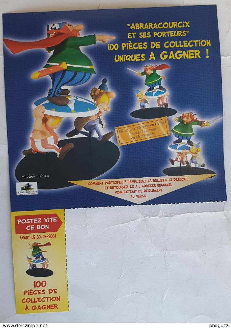 FLYERS GRAND JEU LE VILLAGE ASTERIX RESINE LEBLON DELIENNE 2004  (modèle 1) - Objets Publicitaires