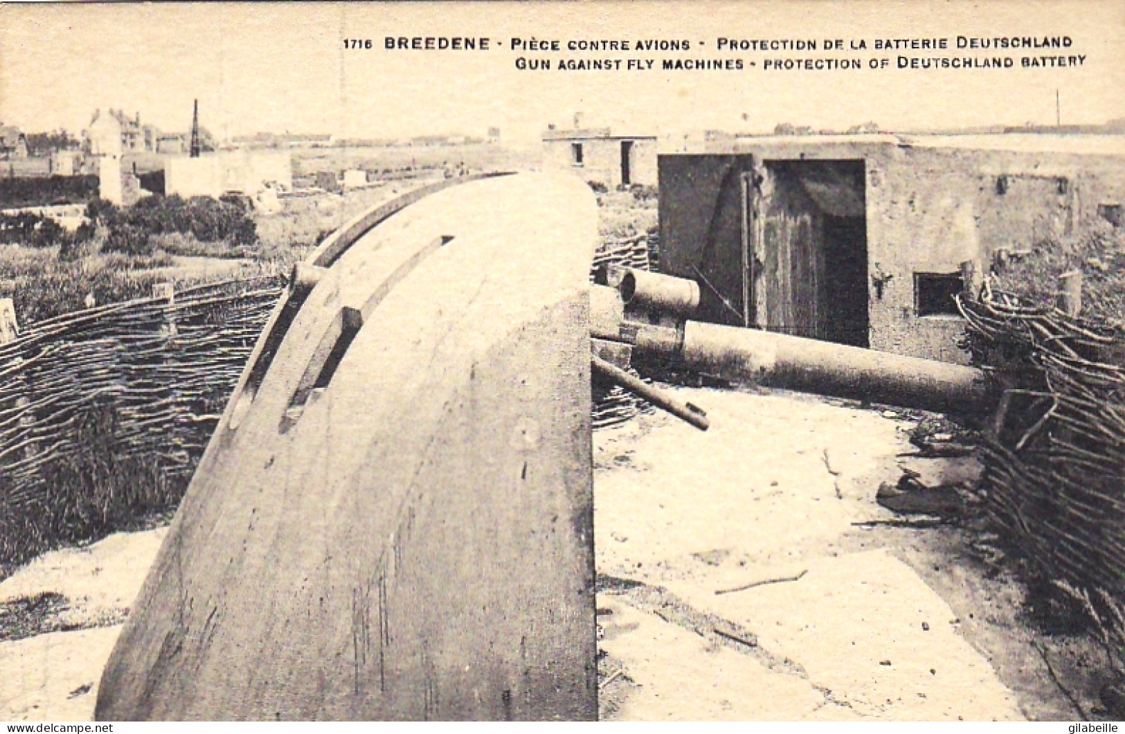 BREDENE Aan ZEE - BREEDENE Sur MER - Piece Contre Avions Protection De La Batterie Deutschland - Militaria - Bredene