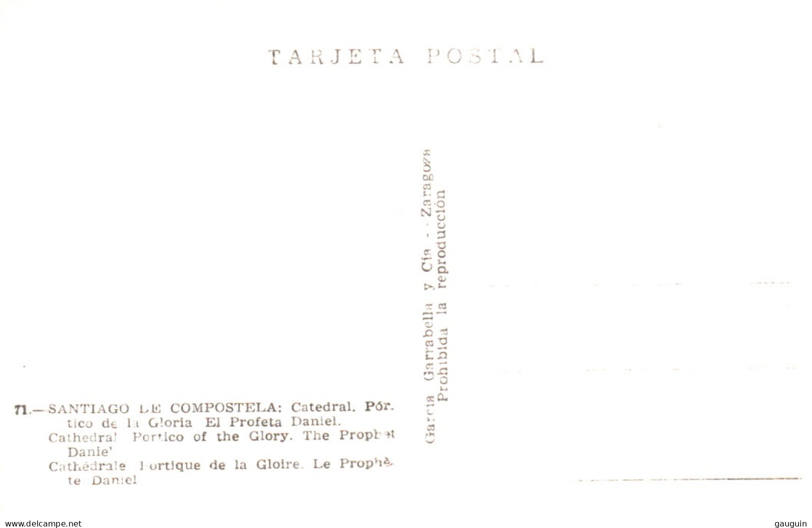CPSM - SANTIAGO De COMPOSTELA - La Cathédrale Statues & Objets ... LOT 4 CP / Edition G.Garrabella (format 9x14) - Santiago De Compostela