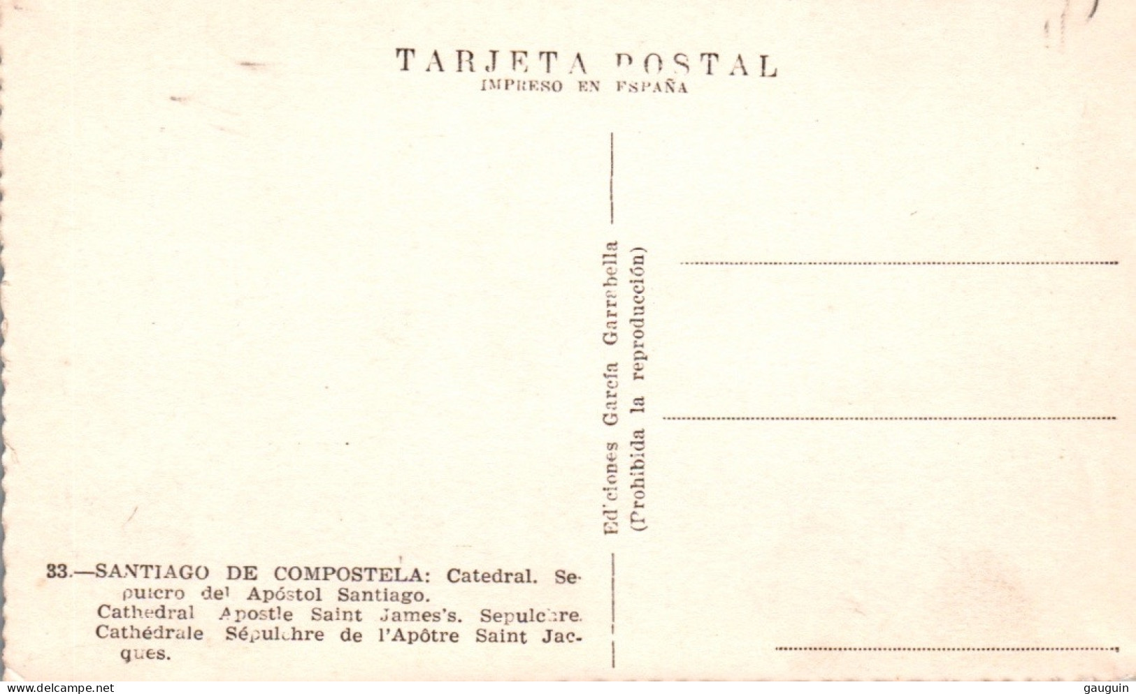 CPSM - SANTIAGO de COMPOSTELA - La Cathédrale Statues & Objets ... LOT 4 CP / Edition G.Garrabella (format 9x14)