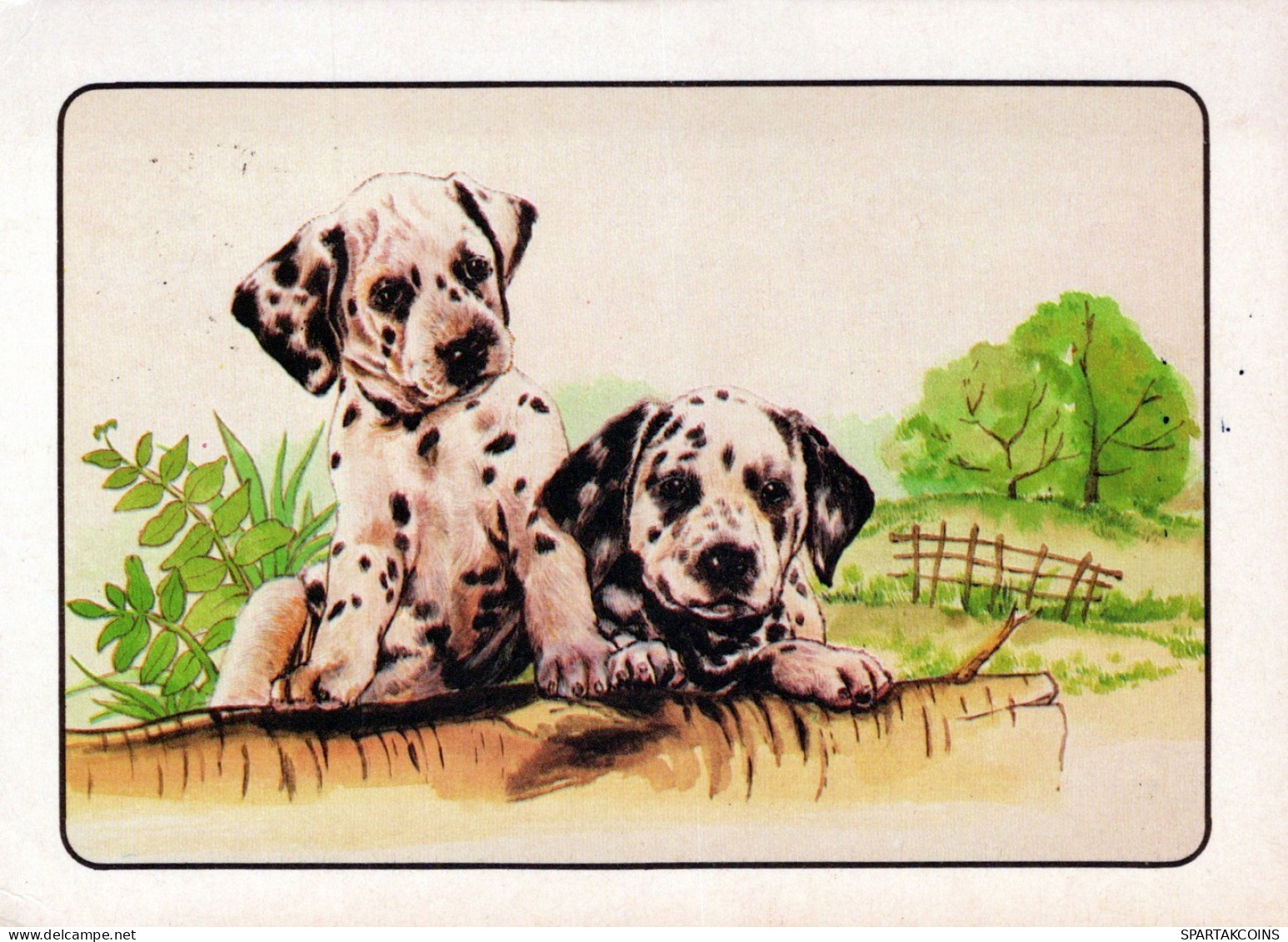 CHIEN Animaux Vintage Carte Postale CPSM #PAN665.A - Perros