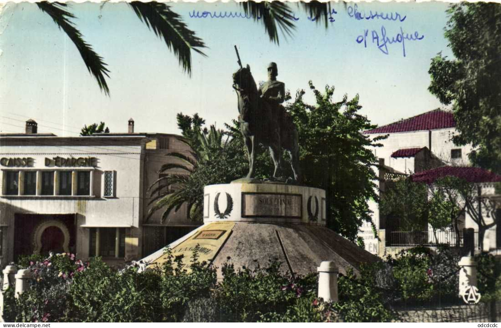 TLEMCEN  Le Monument Du 2e Chasseurs D' Afrique Colorisée RV - Tlemcen