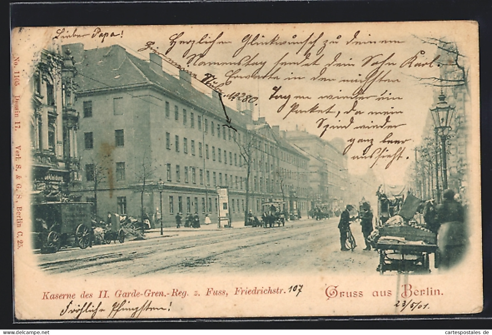 AK Berlin, Kaserne Des II. Garde-Gren.-Reg. Z. Fuss, Friedrichstrasse Ecke Johannisstrasse  - Mitte