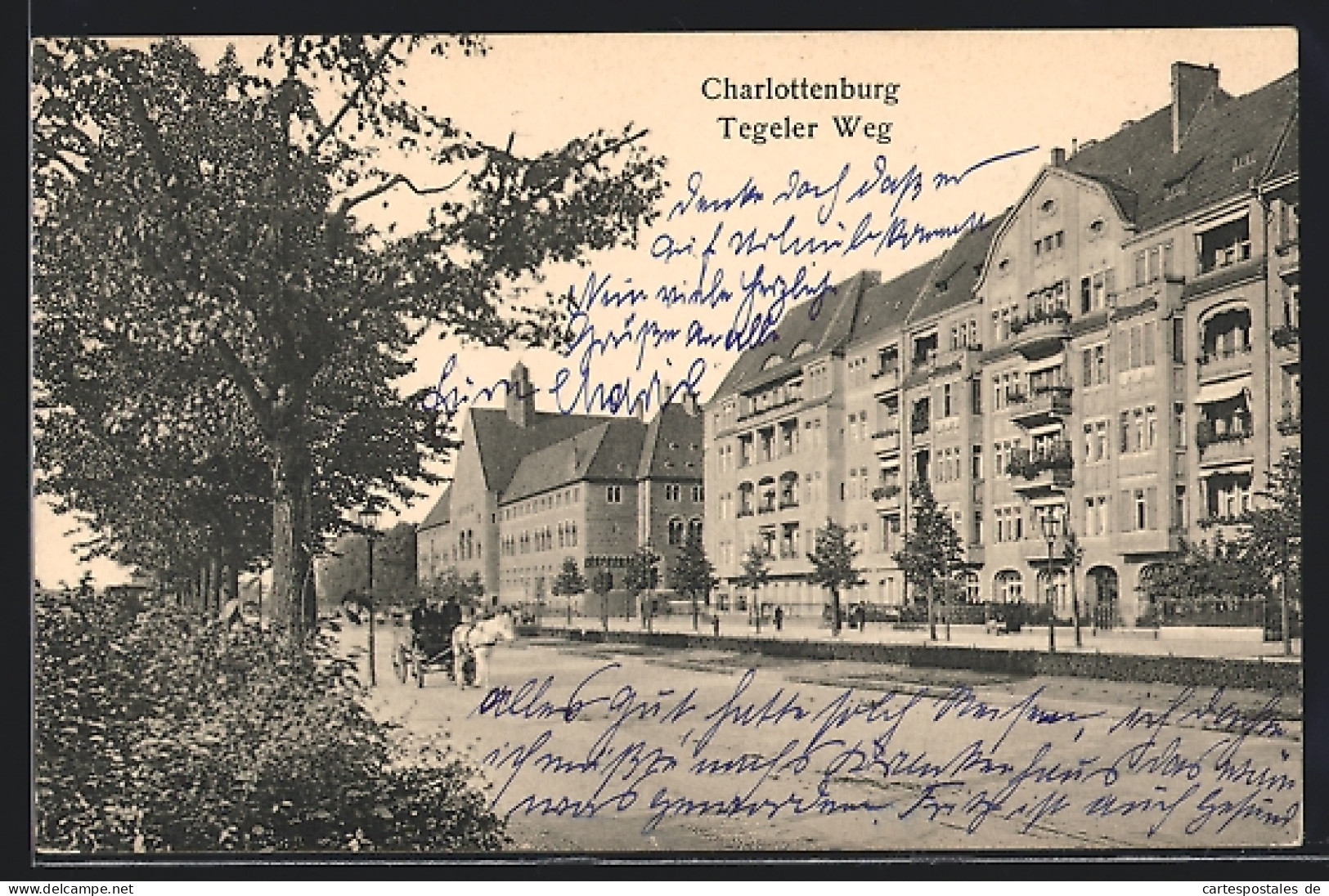 AK Berlin-Charlottenburg, Strassenpartie Am Tegeler Weg  - Charlottenburg