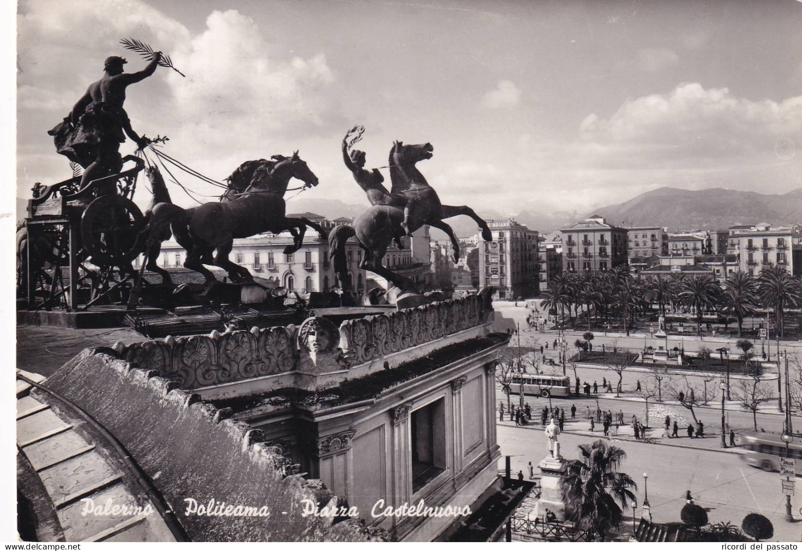 Cartolina Palermo - Politeama - Piazza Castelnuovo - Palermo