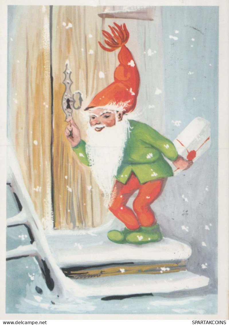 BABBO NATALE Buon Anno Natale Vintage Cartolina CPSM #PBL440.A - Santa Claus