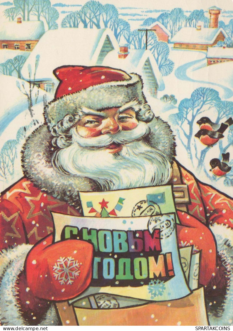 BABBO NATALE Buon Anno Natale Vintage Cartolina CPSM #PBL115.A - Santa Claus