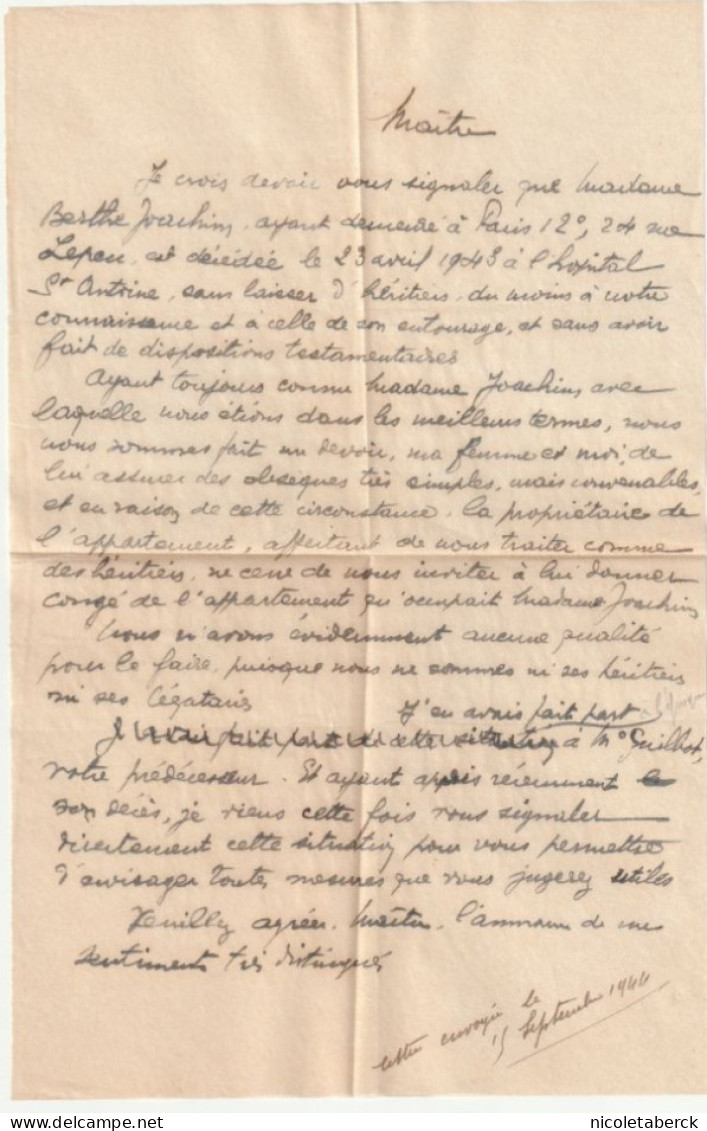 Lettre Du Ministère Des Finances Service Des Vente Des Mobiliers De L'état Avec 2 Lettres - Cartas & Documentos