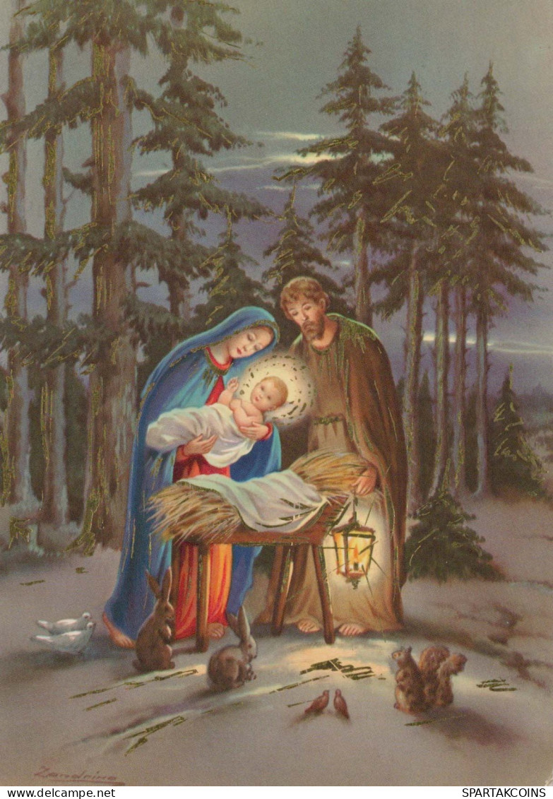 Jungfrau Maria Madonna Jesuskind Weihnachten Religion Vintage Ansichtskarte Postkarte CPSM #PBB926.A - Virgen Maria Y Las Madonnas
