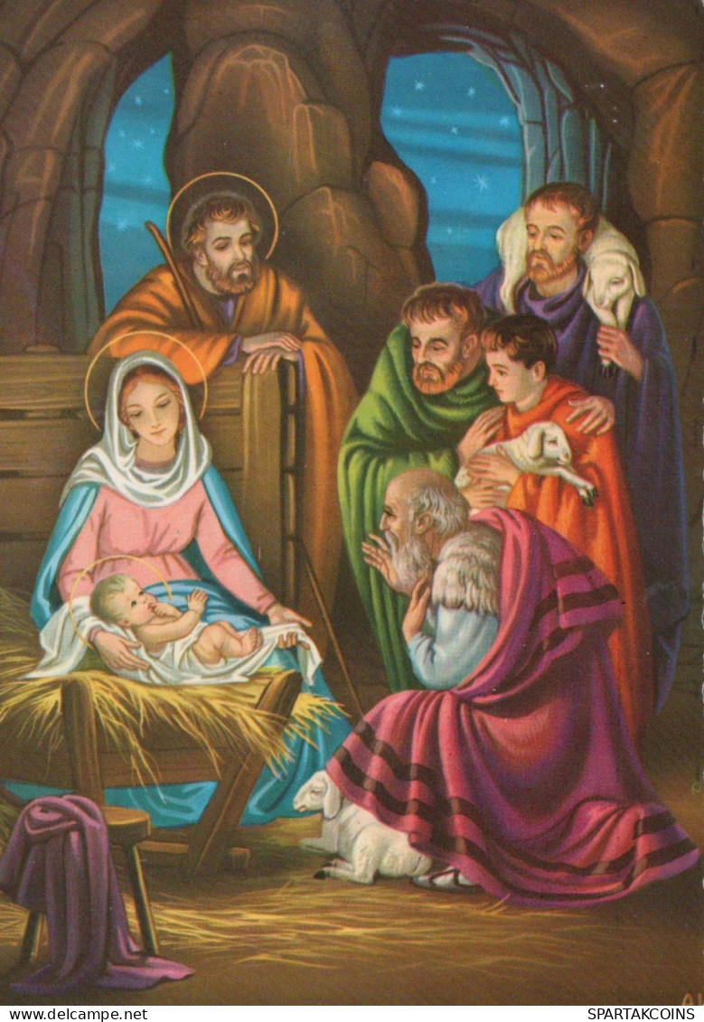 Virgen Mary Madonna Baby JESUS Christmas Religion Vintage Postcard CPSM #PBB812.A - Jungfräuliche Marie Und Madona