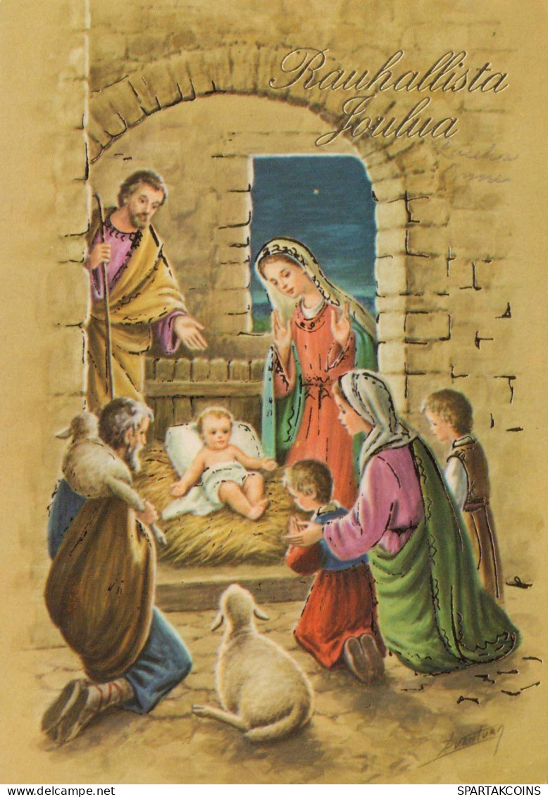 Jungfrau Maria Madonna Jesuskind Weihnachten Religion Vintage Ansichtskarte Postkarte CPSM #PBB716.A - Jungfräuliche Marie Und Madona