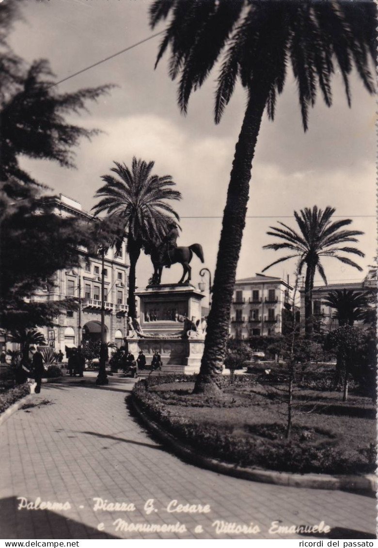 Cartolina Palermo - Piazza Giulio Cesare E Monumento Ai Caduti - Palermo