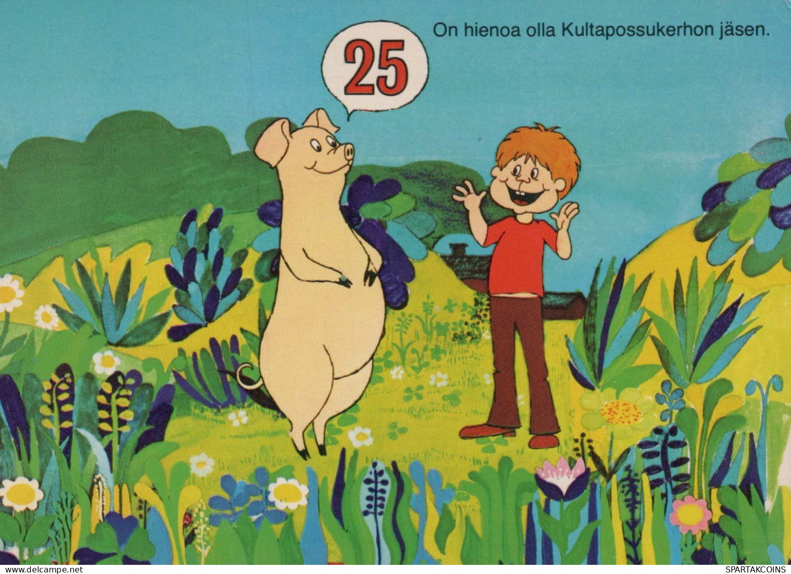 MAIALE Animale Vintage Cartolina CPSM #PBR766.A - Schweine