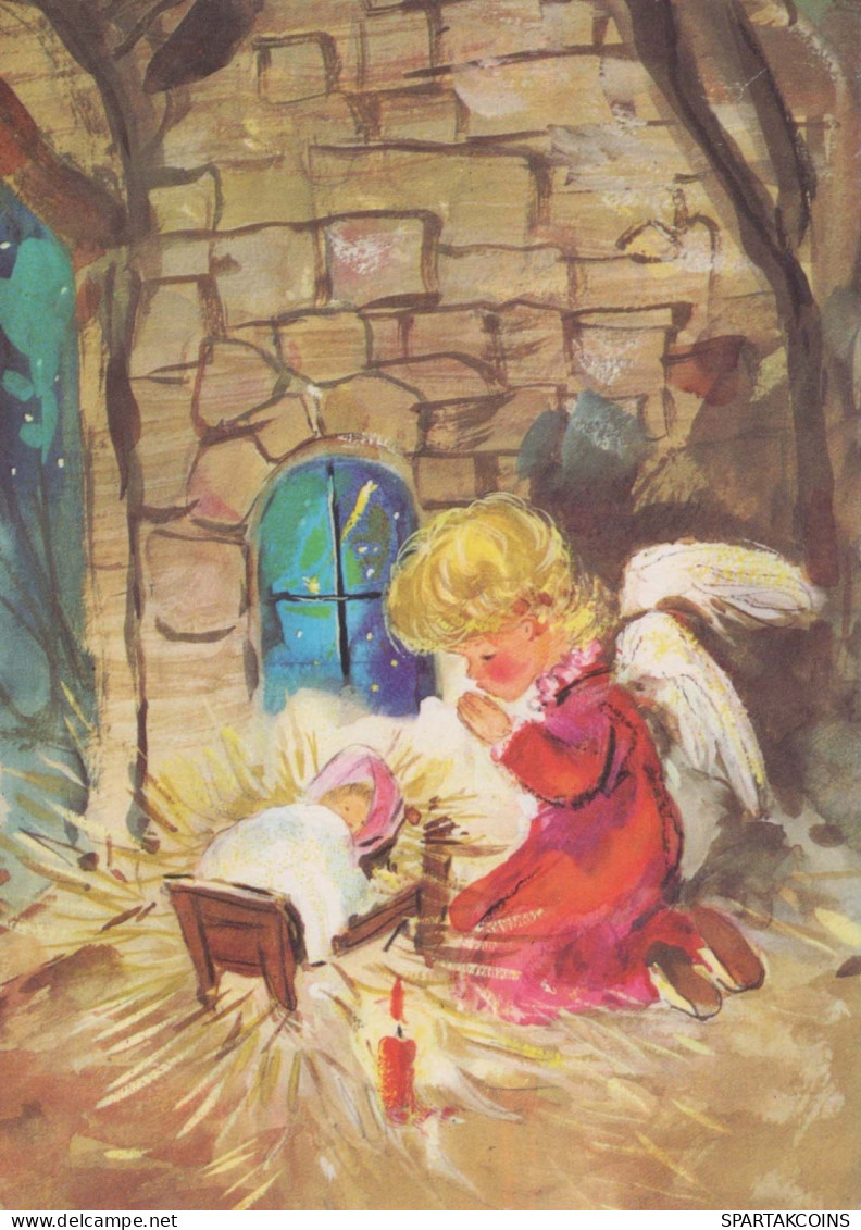 ANGELO Natale Gesù Bambino Vintage Cartolina CPSM #PBP394.A - Engelen