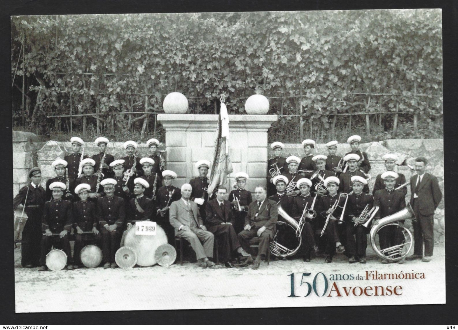Avoense Philharmonic. Entire Postcard 150th Years Filarmónica Avoense De Oliveira Do Hospital. Metal Music Instruments - Music