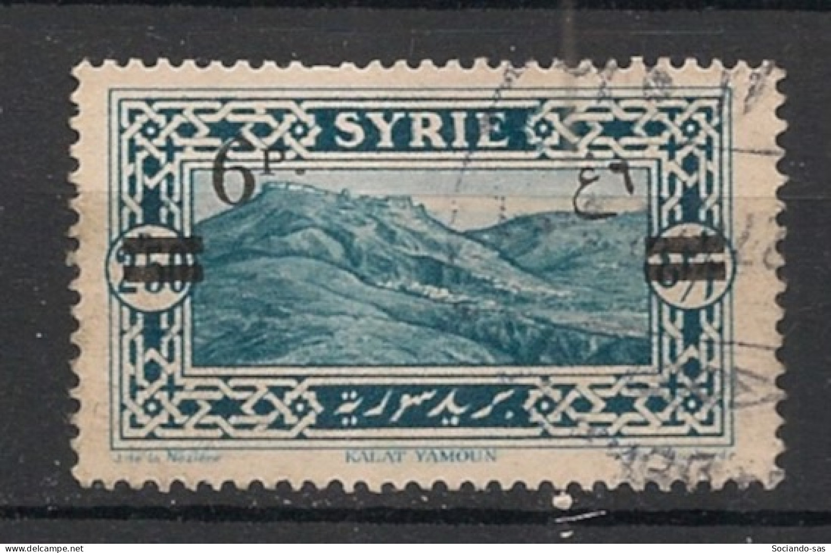SYRIE - 1926 - N°YT. 184 - Kalat Yamoun 6pi Sur 2pi50 - Oblitéré / Used - Usati