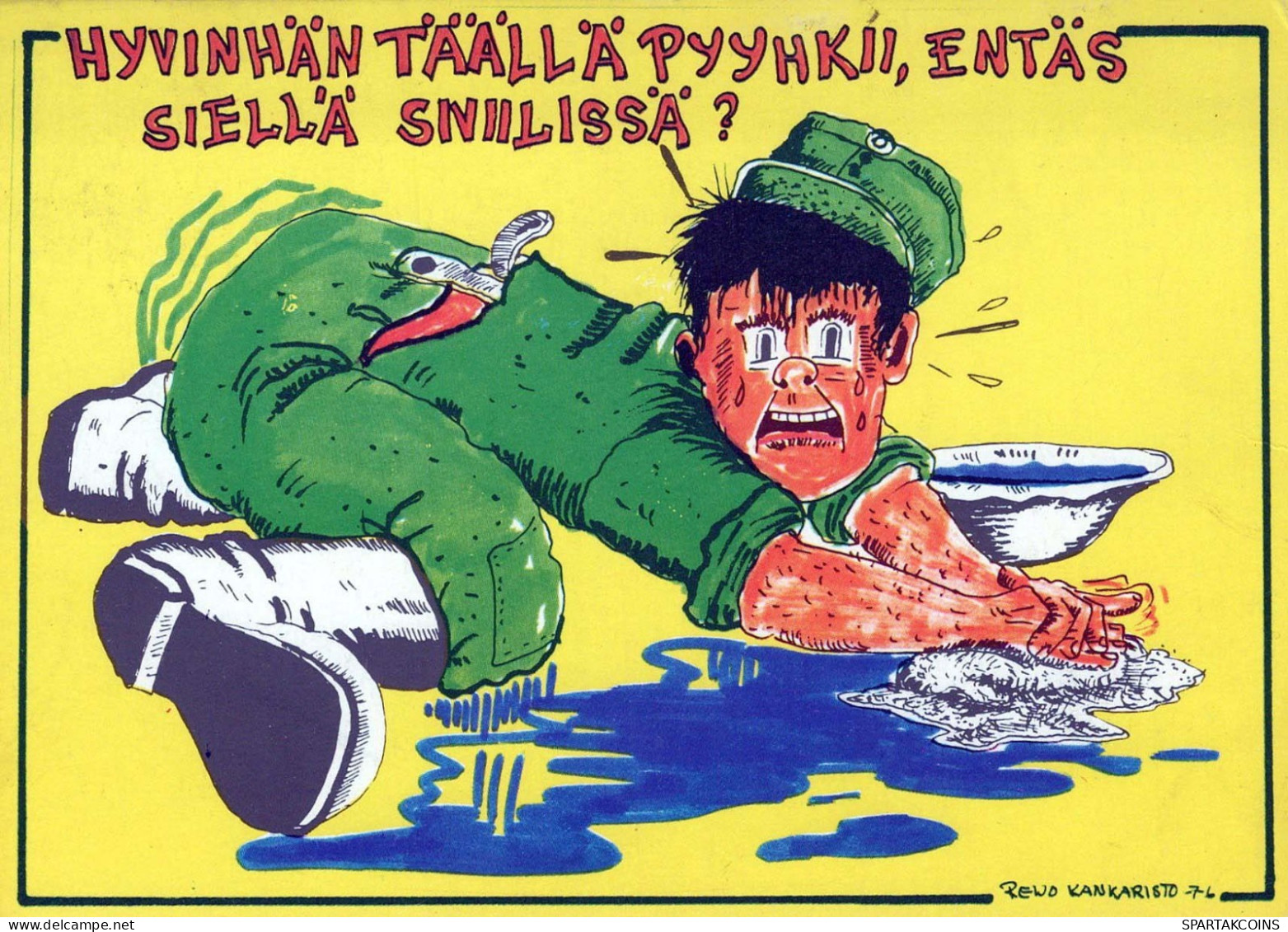 SOLDIERS HUMOUR Militaria Vintage Postcard CPSM #PBV878.A - Humor