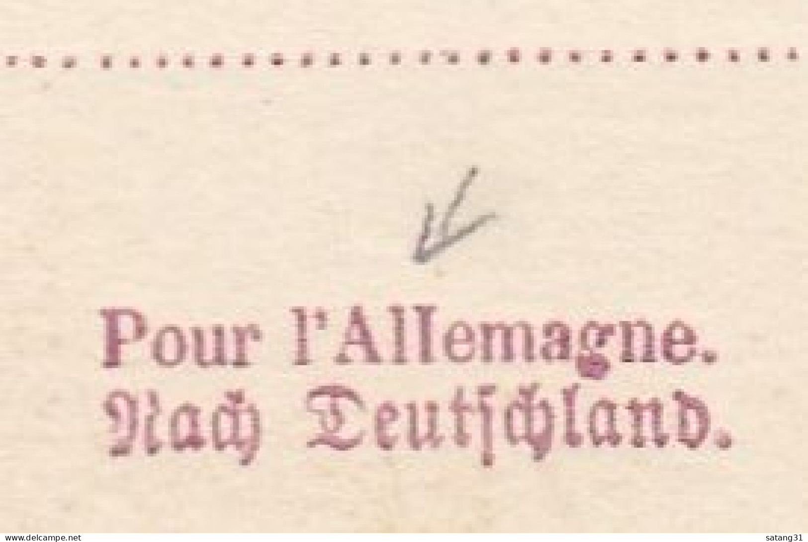 P 25. "R" VON CORRESPONDANCE GESPALTEN, 2TER "L" VON ALLEMAGNE KOPFSTEHEND. - Entiers Postaux