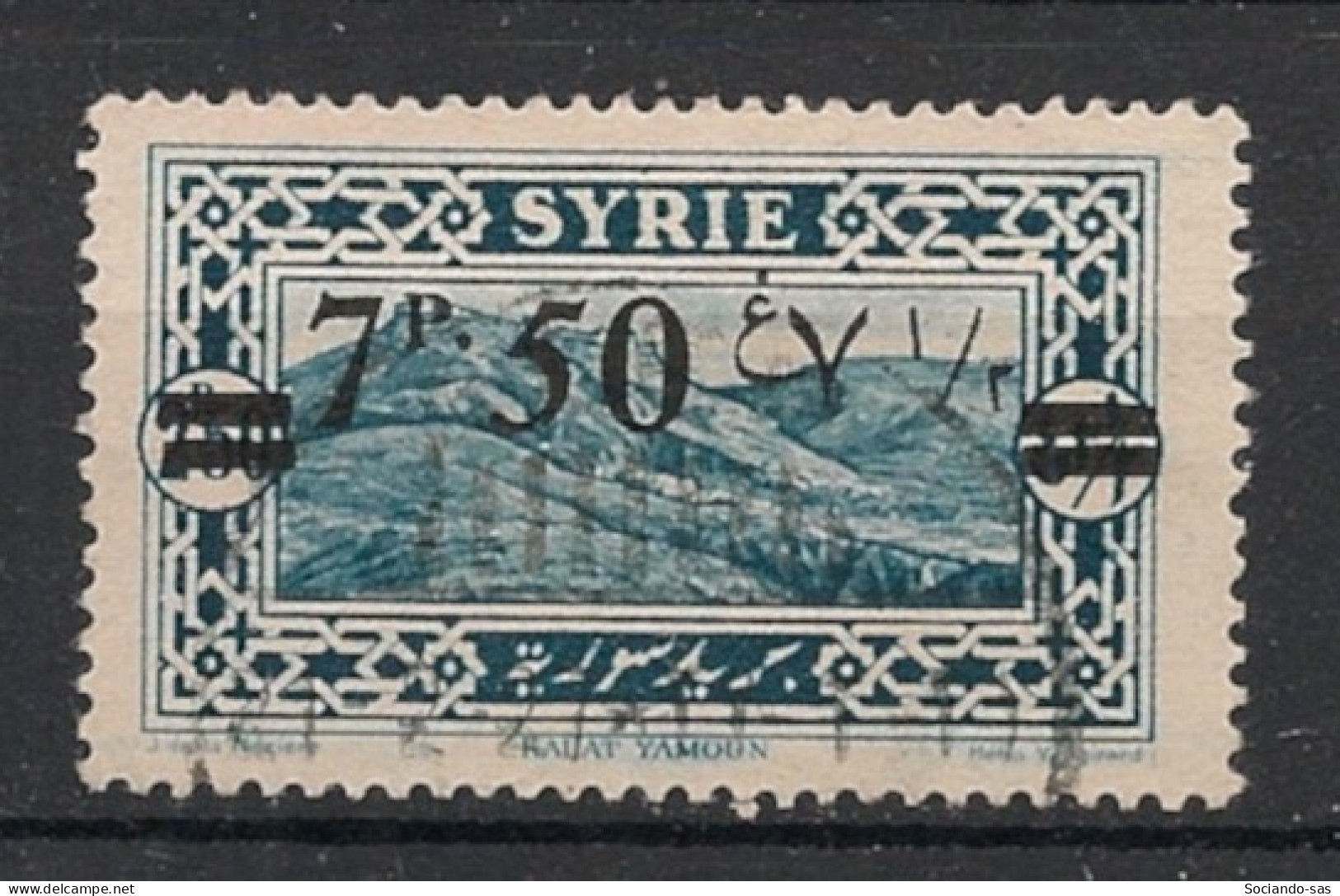 SYRIE - 1926 - N°YT. 182 - Kalat Yamoun 7pi50 Sur 2pi50 - Oblitéré / Used - Gebraucht