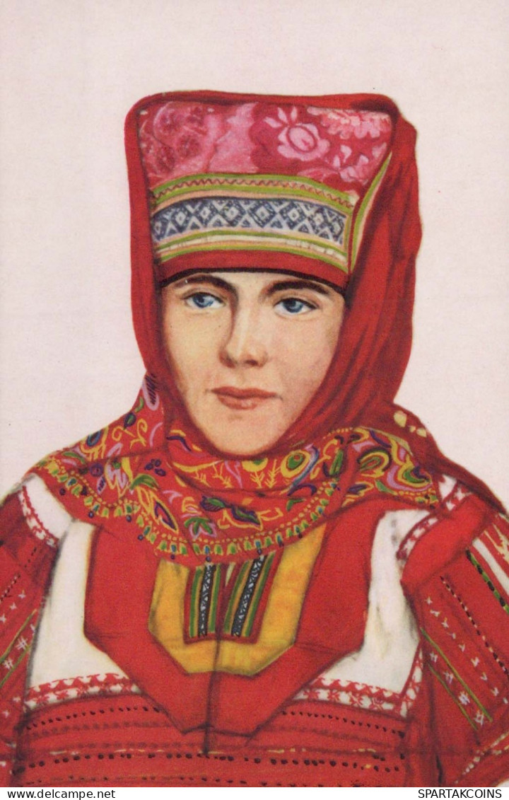 WOMEN'S CLOTHING XIX CENTURY URSS Vintage Cartolina CPSMPF #PKG986.A - Costumes