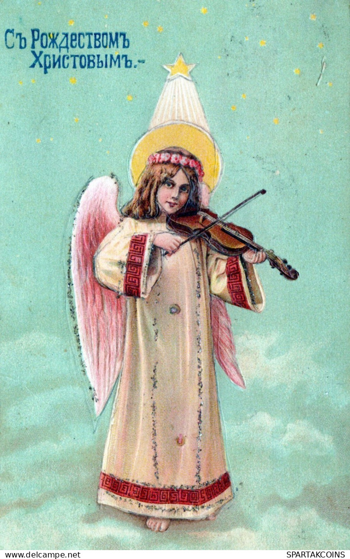 1909 ANGEL CHRISTMAS Holidays Vintage Antique Old Postcard CPA #PAG674.A - Engel