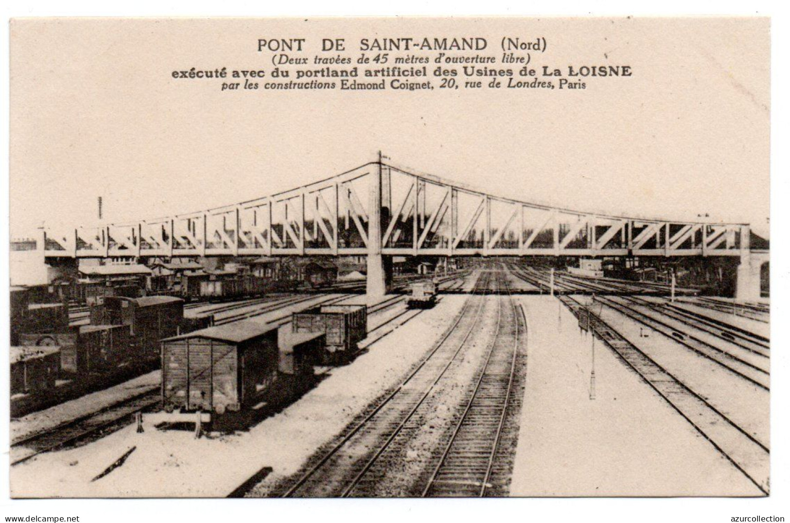 Béton Portland Artificiel Des Usines De La Loisne Qui A Construit Le Pont De Saint-Amand - Advertising