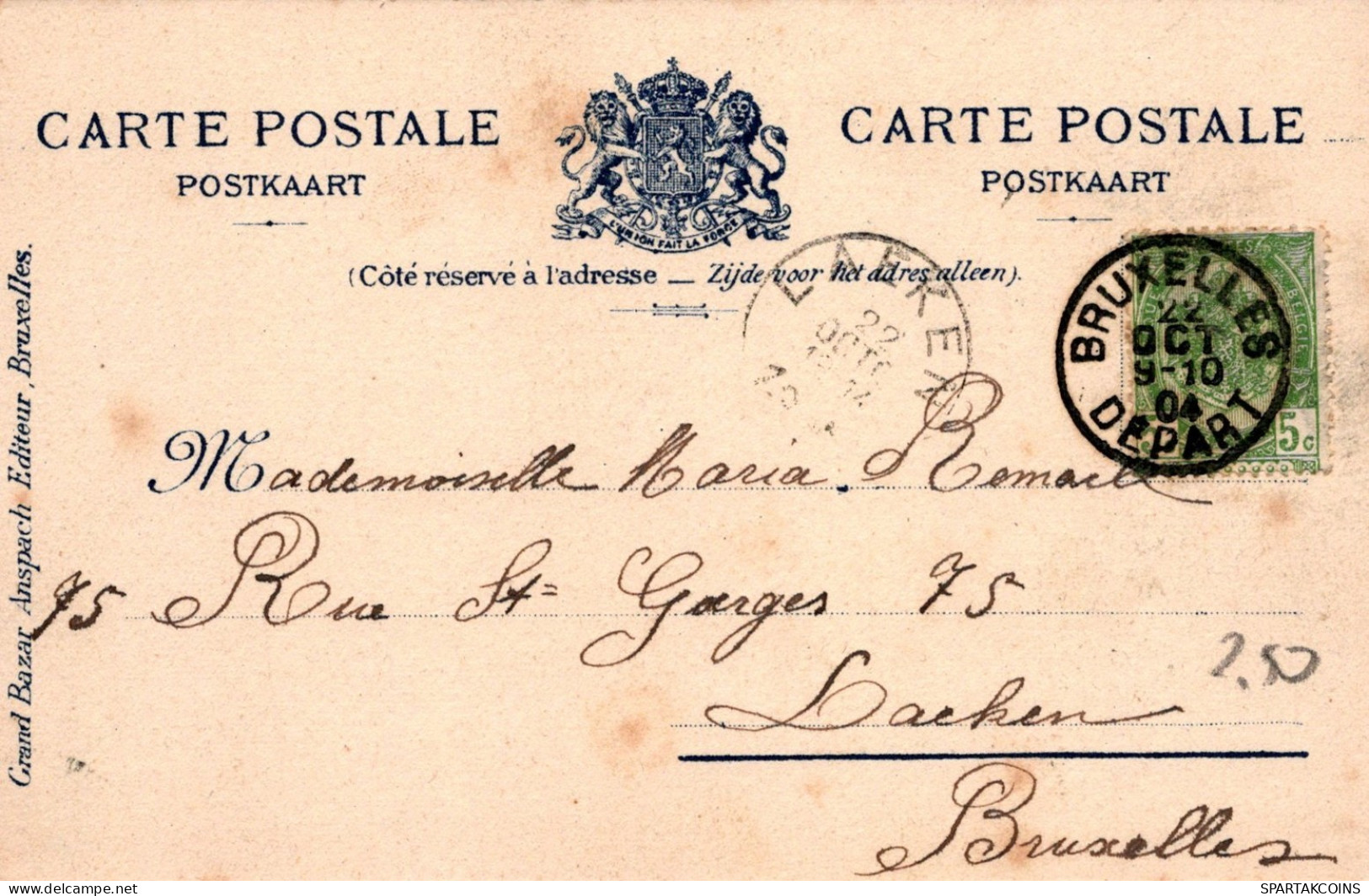 BELGIQUE BRUXELLES Carte Postale CPA #PAD674.A - Brüssel (Stadt)