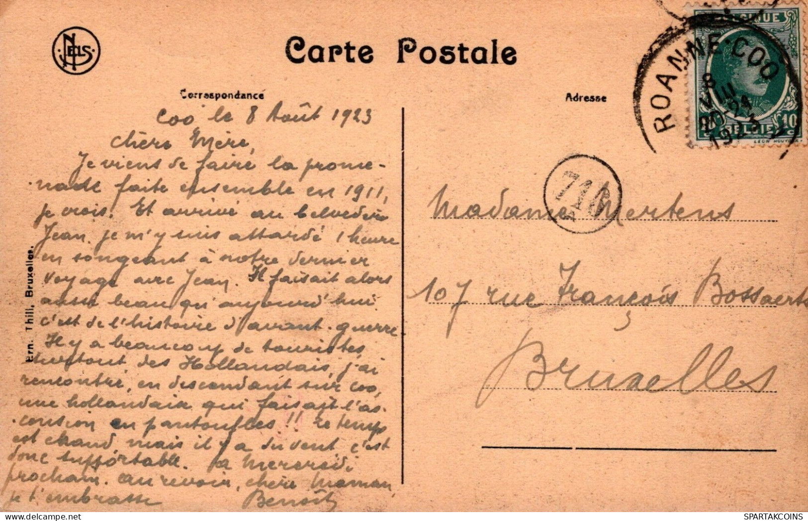 BELGIEN COO WASSERFALL Provinz Lüttich (Liège) Postkarte CPA #PAD165.A - Stavelot