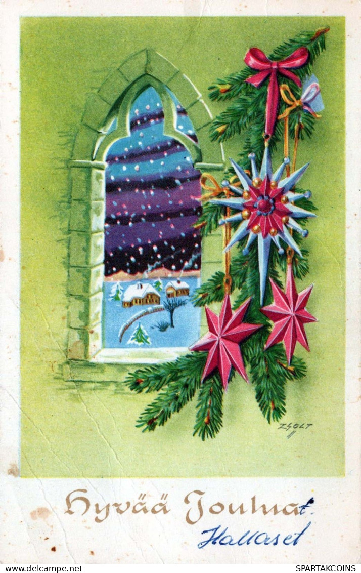 Bonne Année Noël Vintage Carte Postale CPSMPF #PKG247.A - Nouvel An