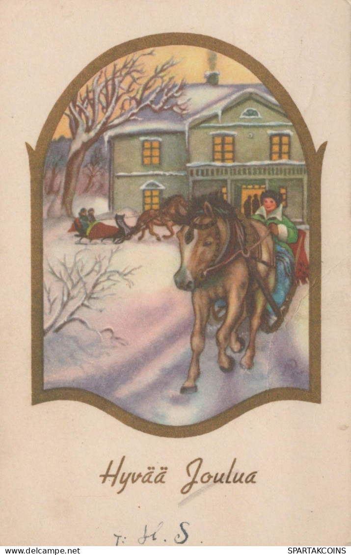 Bonne Année Noël Vintage Carte Postale CPSMPF #PKG207.A - Neujahr