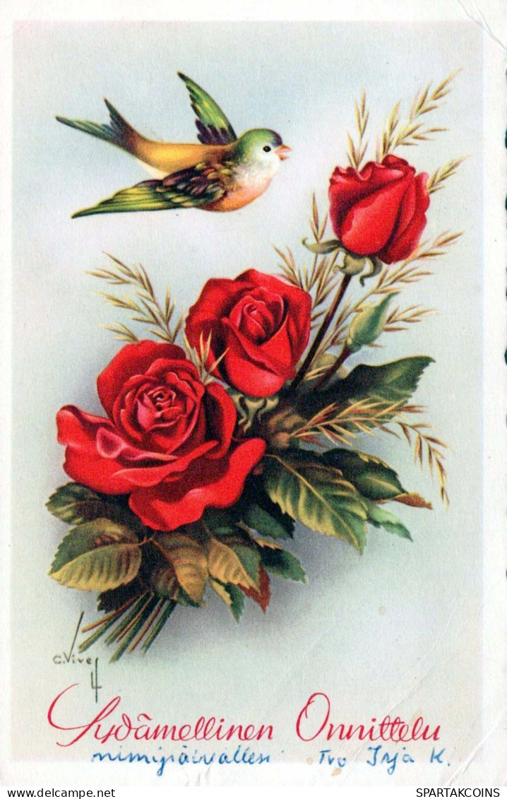 FLEURS Vintage Carte Postale CPSMPF #PKG112.A - Blumen