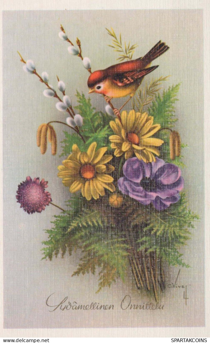 FLORES Vintage Tarjeta Postal CPSMPF #PKG095.A - Blumen