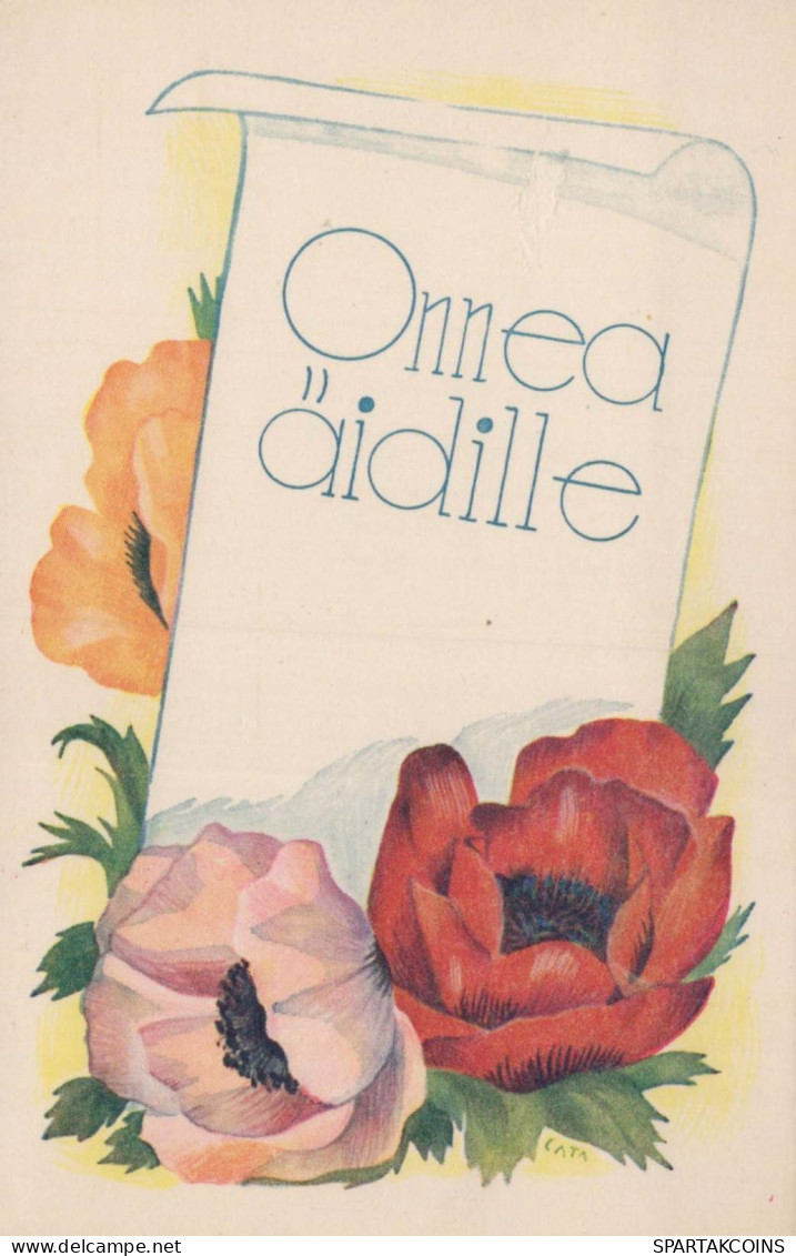 FLOWERS Vintage Postcard CPA #PKE511.A - Fiori