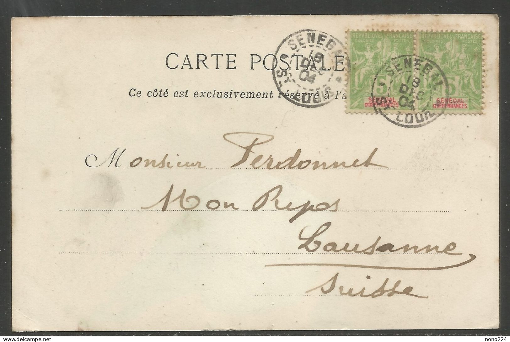 Carte P De 1904 ( Sénégal / Saint-Louis / Avenue Du Port ) - Senegal