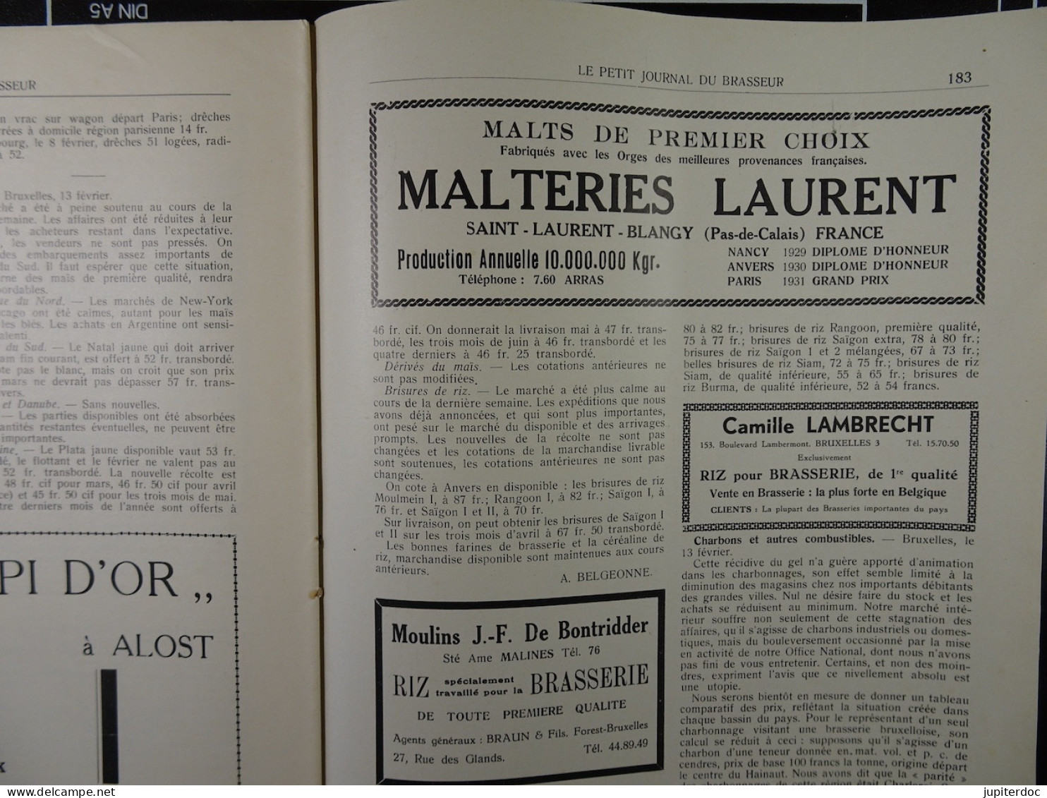 Le Petit Journal Du Brasseur N° 1812 De1935 Pages 158 à 184 Brasserie Belgique Bières Publicité Matériel Brouwerij - 1900 - 1949