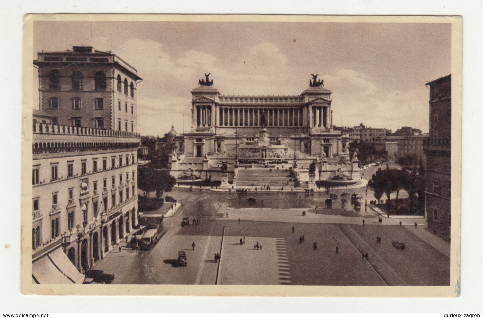 Rome Old Postcard Posted 1937 B240503 - Altare Della Patria