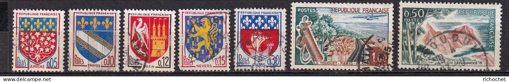 France  1352 à 1354 + 1354 B + 1355 + 1391 ° - Gebraucht
