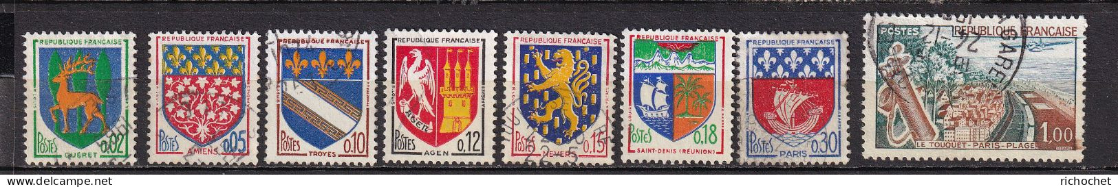 France  1351B à 1354 B + 1355 ° - Used Stamps